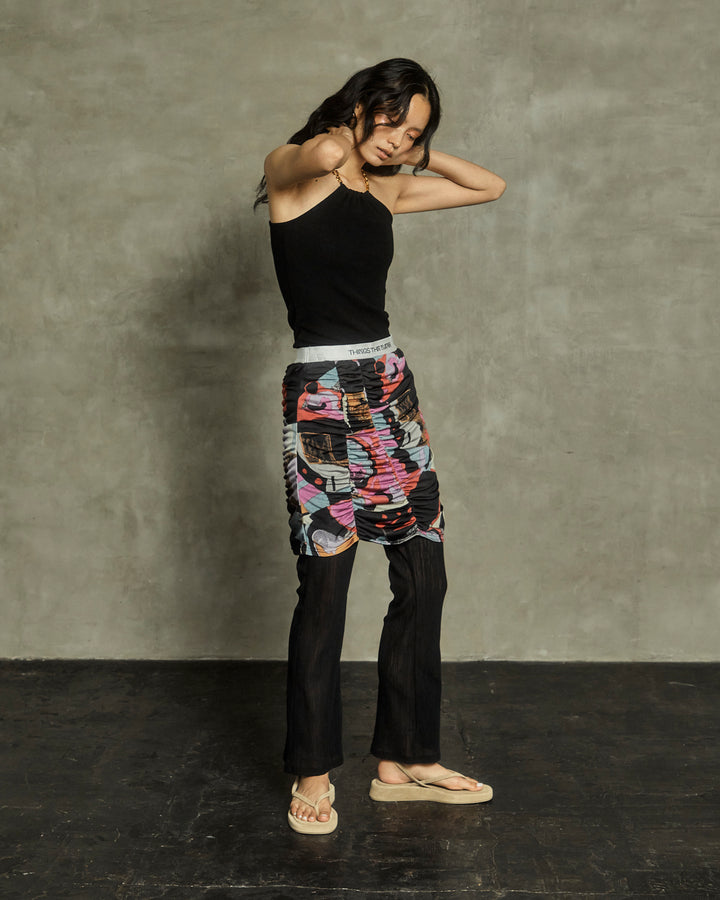 LAYERED PRINT PANTS