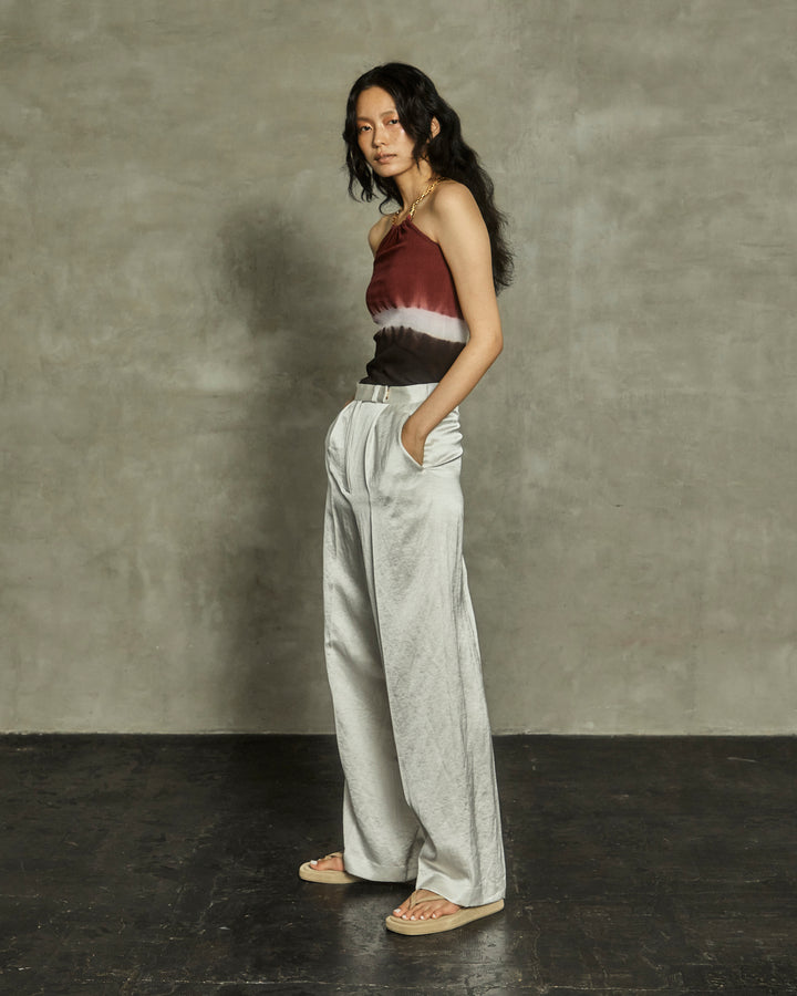 earth+-ing  HALTER NECK CHAIN STRAP TOPS 「泥染め」