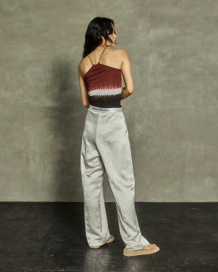 earth+-ing  HALTER NECK CHAIN STRAP TOPS 「泥染め」