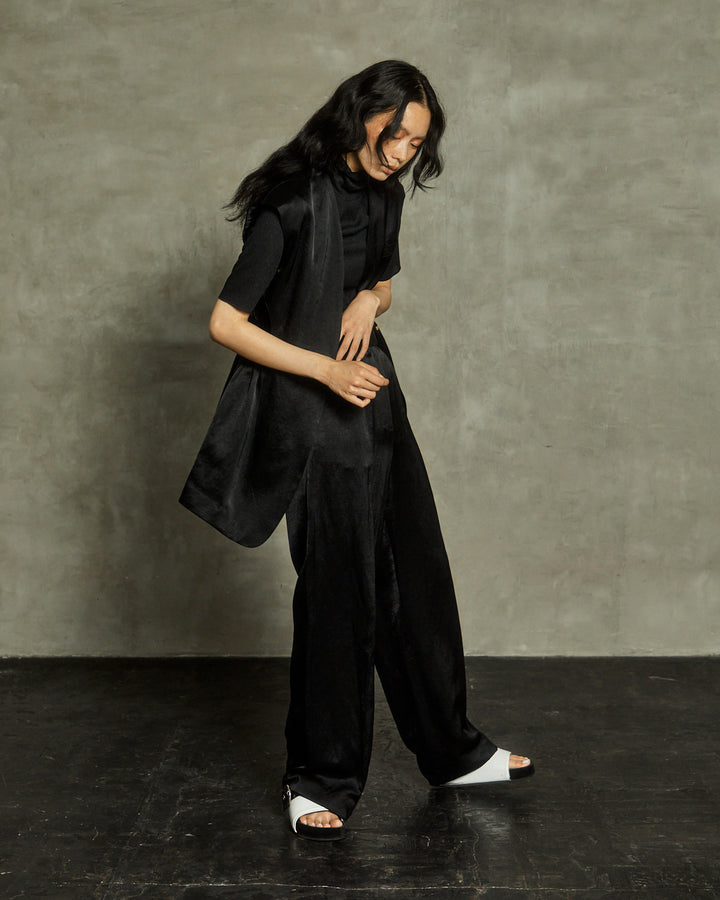 TRIACETATE LINEN WIDE PANTS