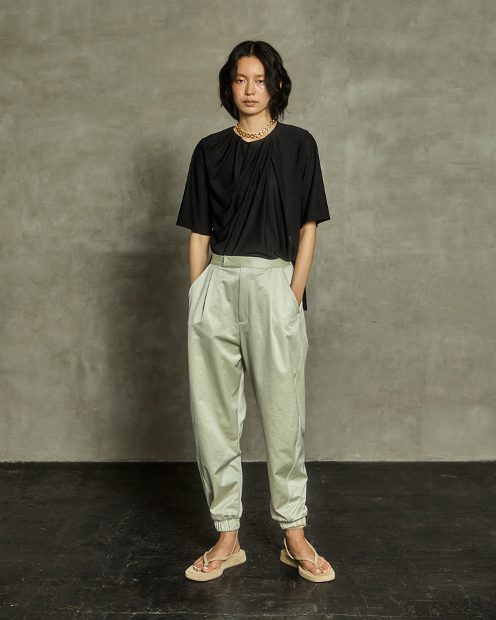 SHEER T-BLOUSE WITH CHAIN