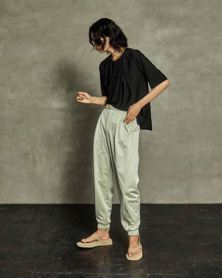 SHEER T-BLOUSE WITH CHAIN