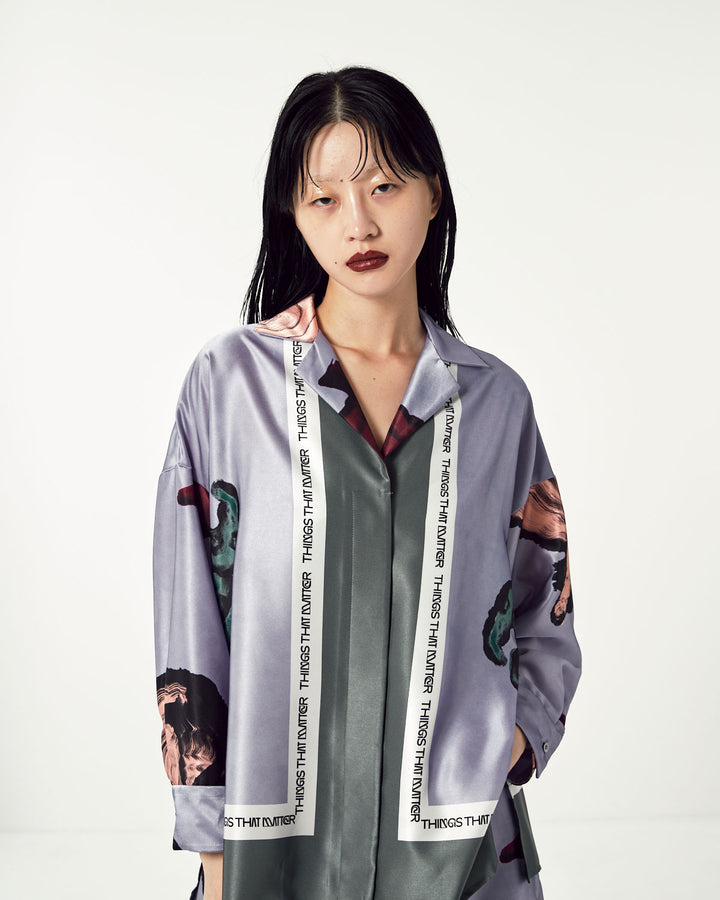 BODY TRIP OPEN-COLLAR BIG SHIRT