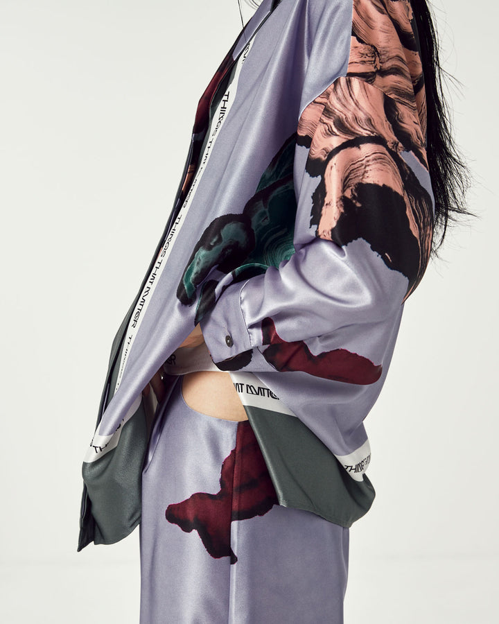 BODY TRIP OPEN-COLLAR BIG SHIRT