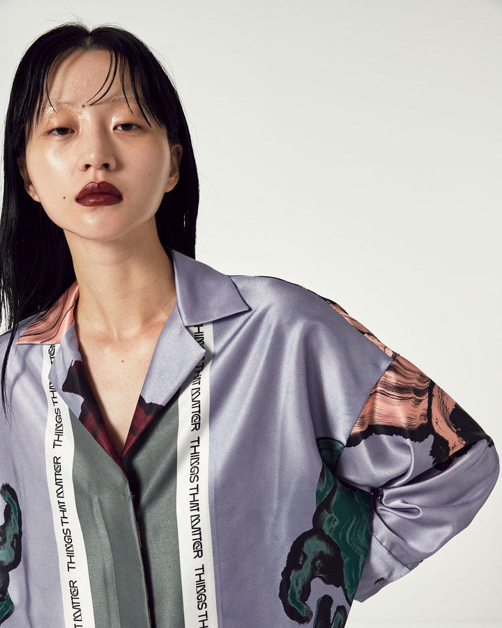 BODY TRIP OPEN-COLLAR BIG SHIRT