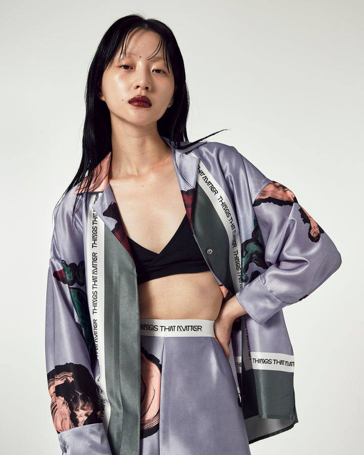 BODY TRIP OPEN-COLLAR BIG SHIRT