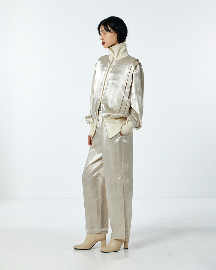 ACETATE SATIN TRACK PANTS