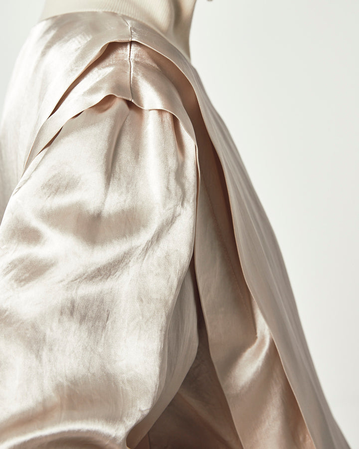 ACETATE SATIN ZIP UP BLOUSON