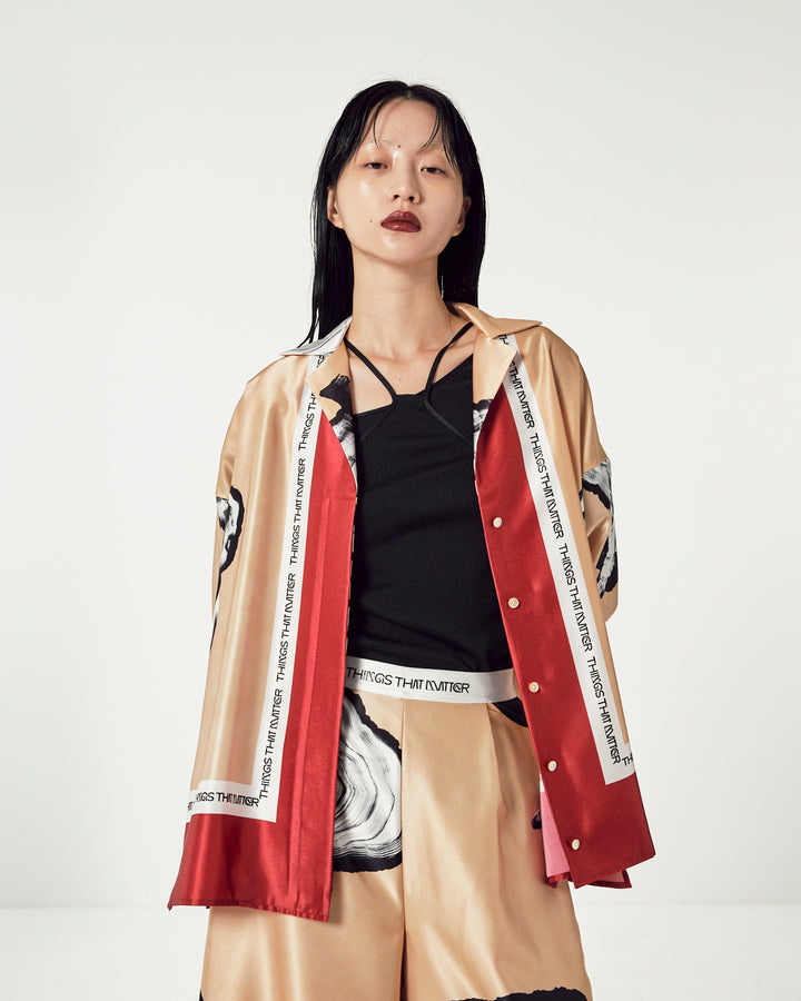 BODY TRIP OPEN-COLLAR BIG SHIRT