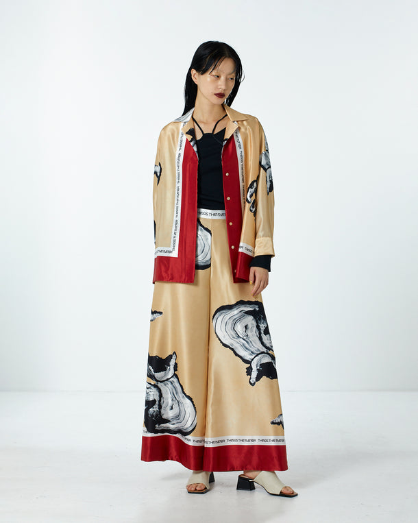 BODY TRIP HIP BONE CUTTING WIDE PANTS