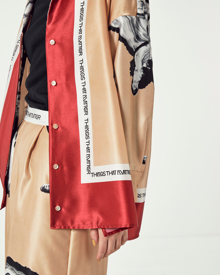 BODY TRIP OPEN-COLLAR BIG SHIRT