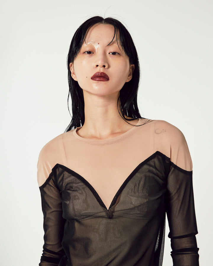 BI-COLOR TULLE TOPS
