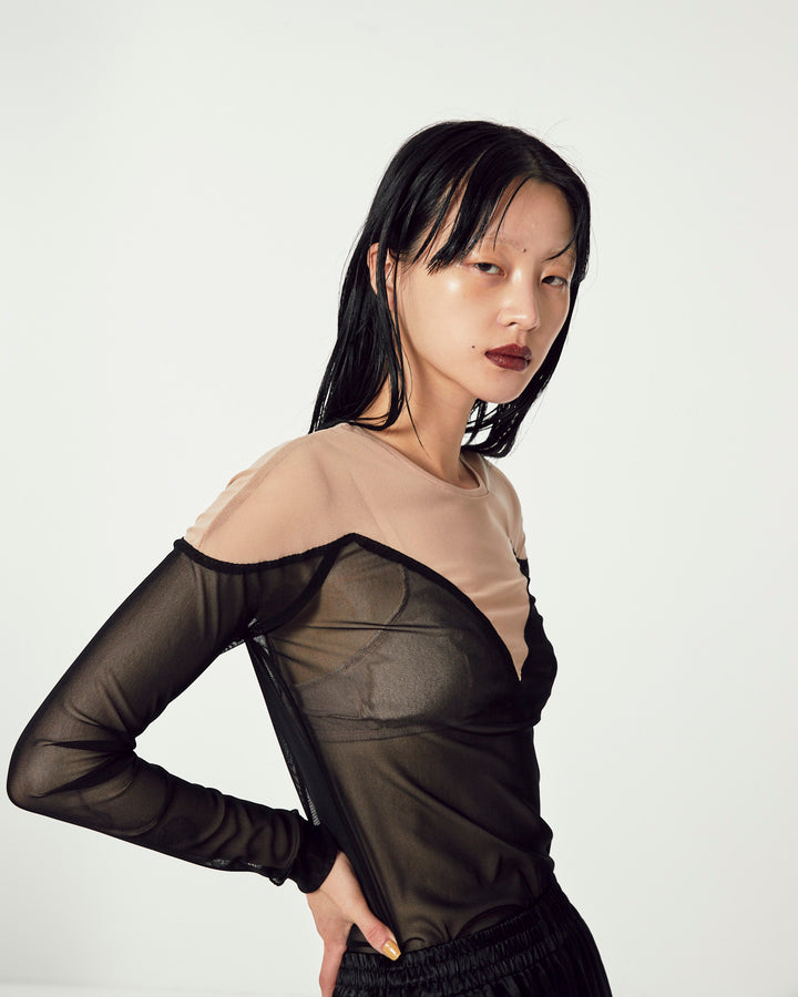 BI-COLOR TULLE TOPS