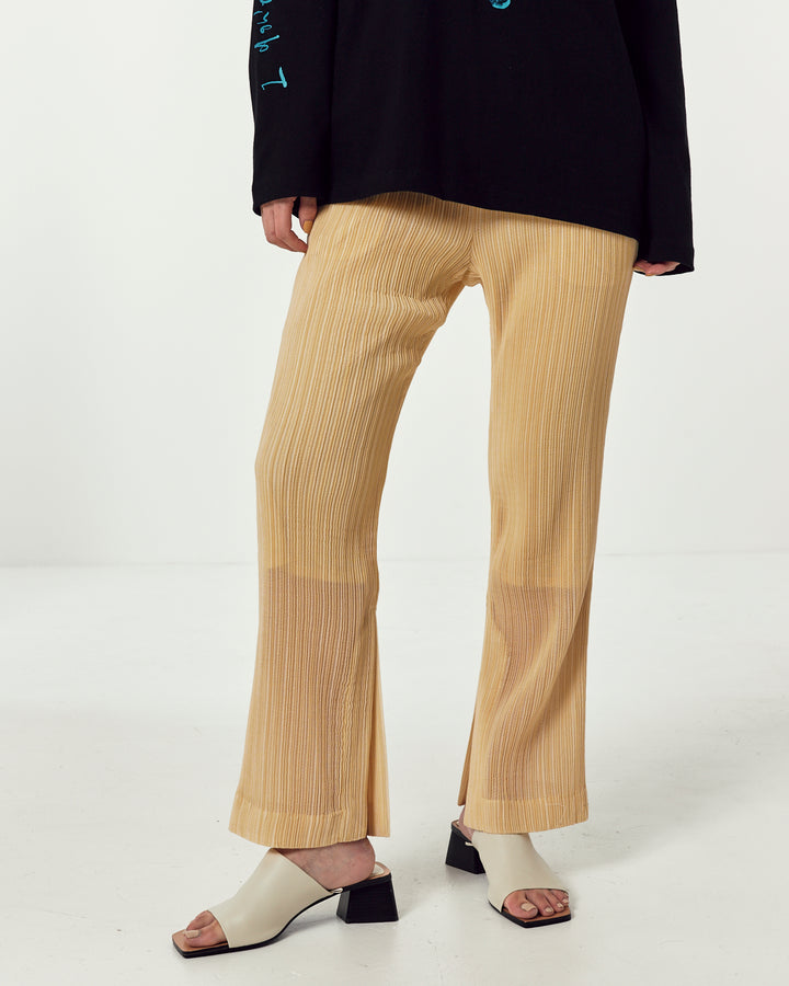 PLEATS RIB PANTS