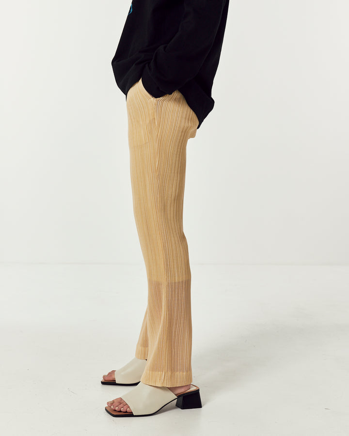 PLEATS RIB PANTS