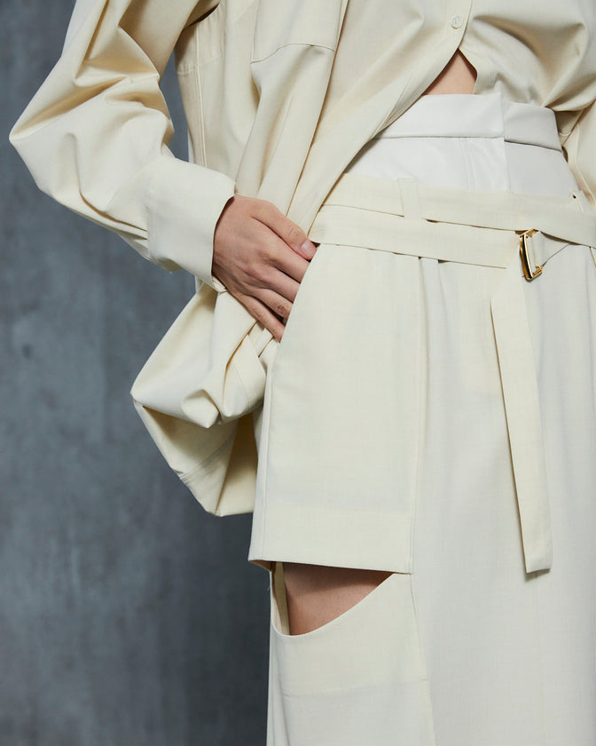 T/R LAYERED NOTCH TIGHT LONG SKIRT