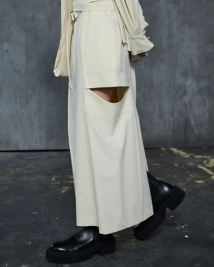 T/R LAYERED NOTCH TIGHT LONG SKIRT