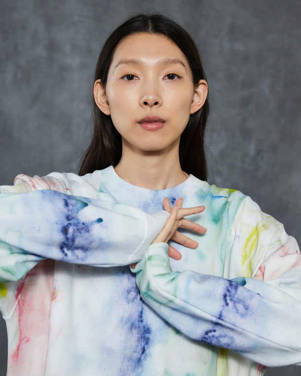 AHUM PRINT SWEAT PULLOVER