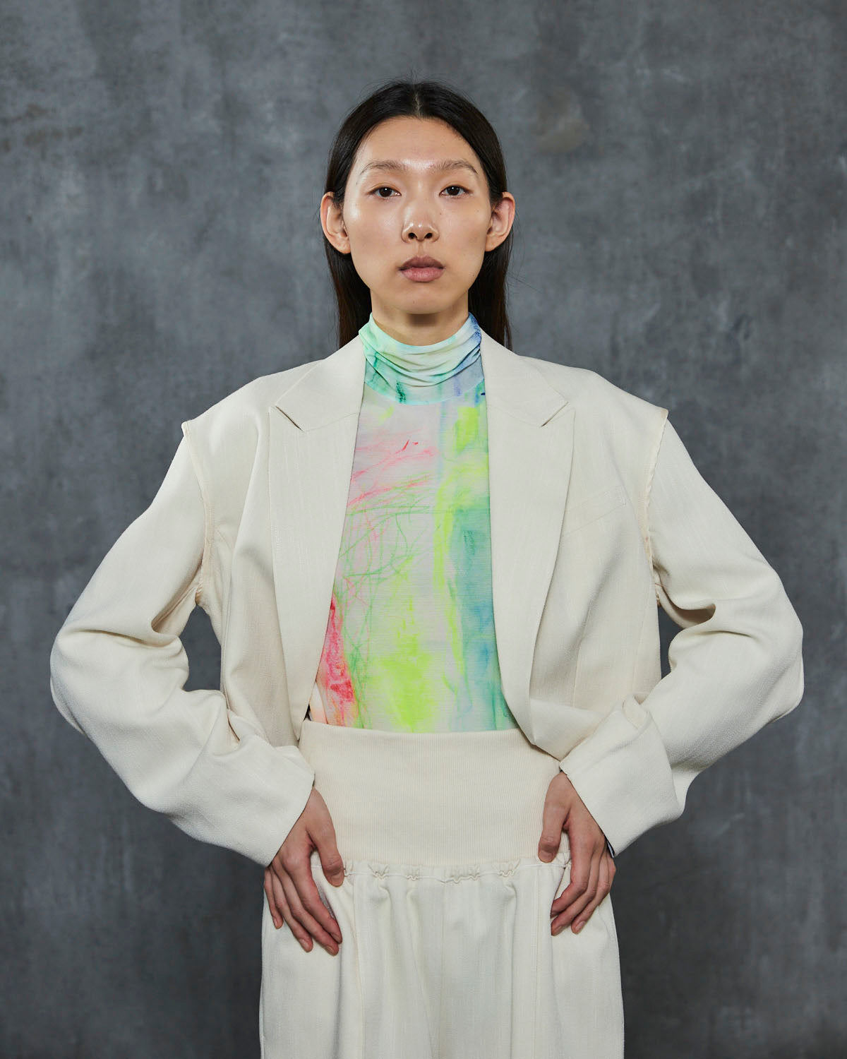 HERRINGBONE TWEED CROPPED JACKET | SENSE 09_ | STORE | THINGS THAT