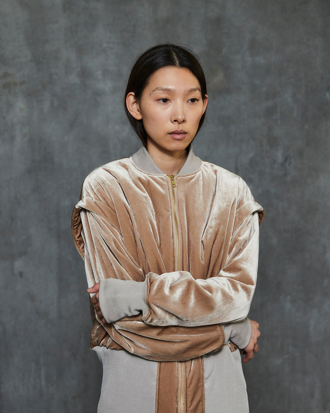 TRIACETATE VELOUR  MA-1 BLOUSON