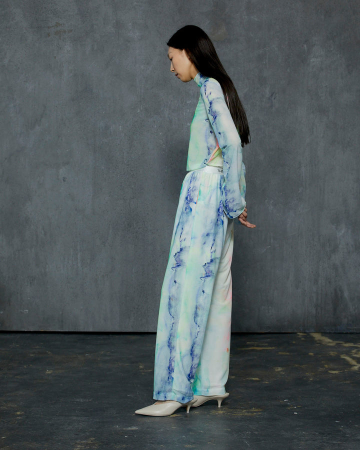 AHUM PRINT SHEER EASY PANTS