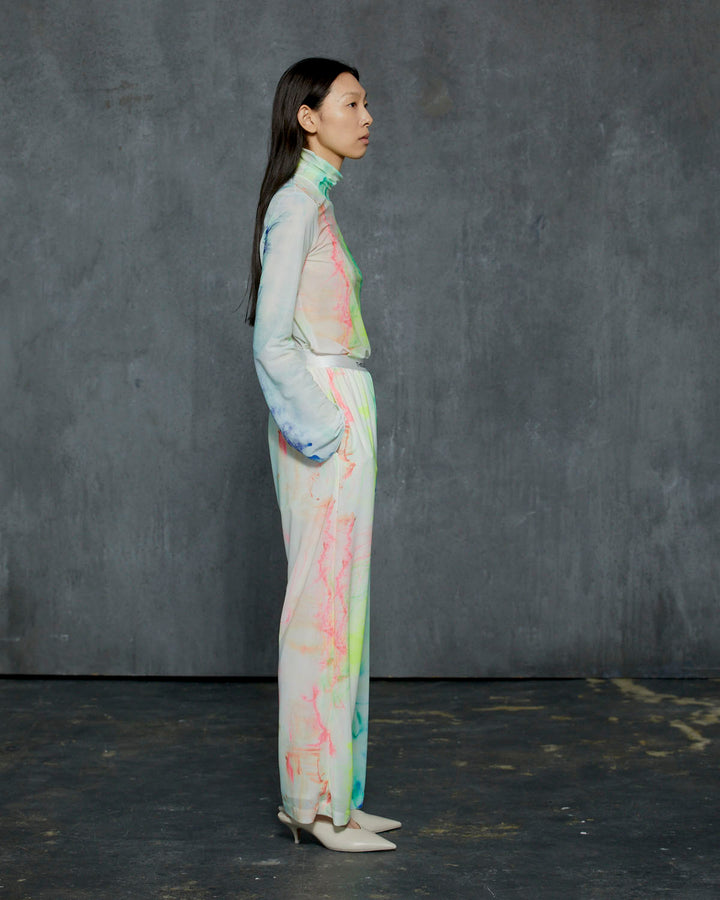 AHUM PRINT SHEER EASY PANTS