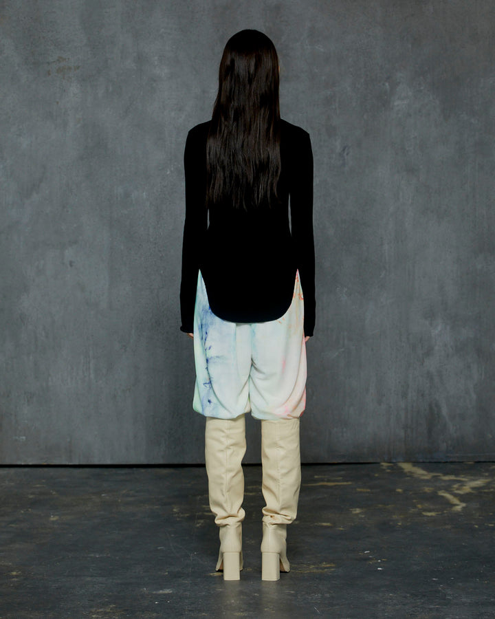 HIGH NECK NOTCH TERECO RIB TOPS