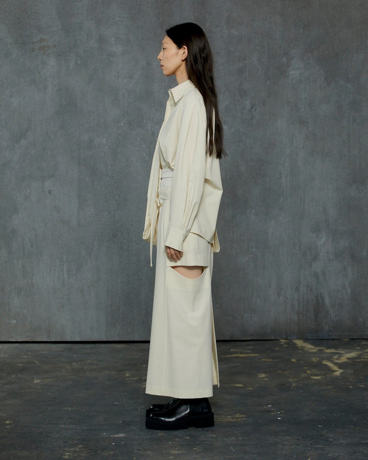 T/R LAYERED NOTCH TIGHT LONG SKIRT
