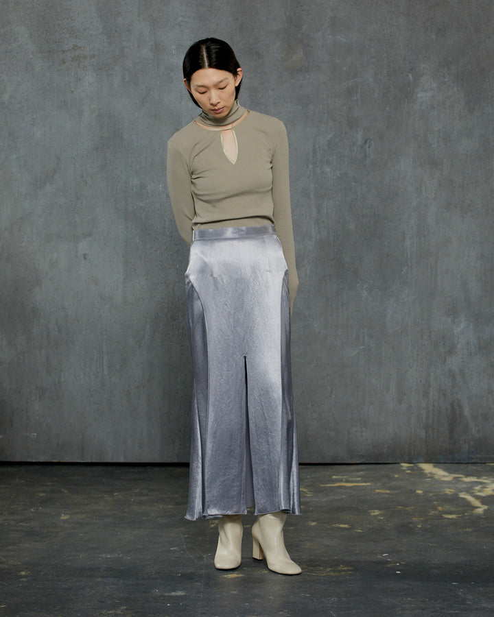 ACETATE SATIN MAXI SKIRT