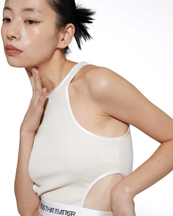 CUT OUT CROPPED TANKTOP【2/5(日)限定再販売⇒終了】