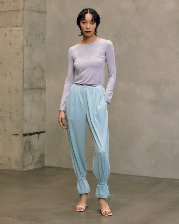 ANKLE BELT JERSEY PANTS