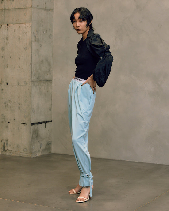 ANKLE BELT JERSEY PANTS
