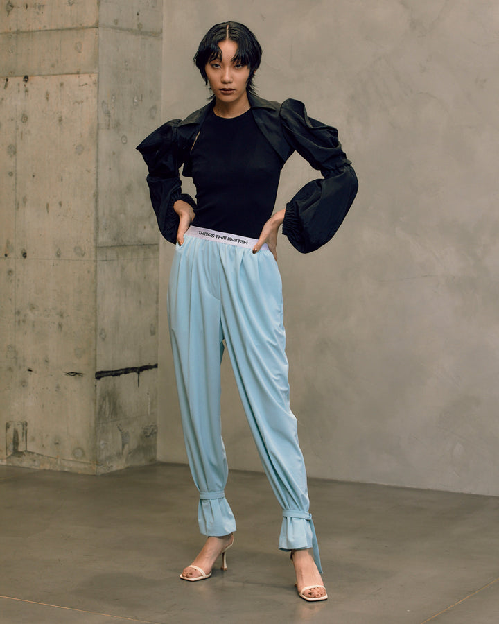 ANKLE BELT JERSEY PANTS