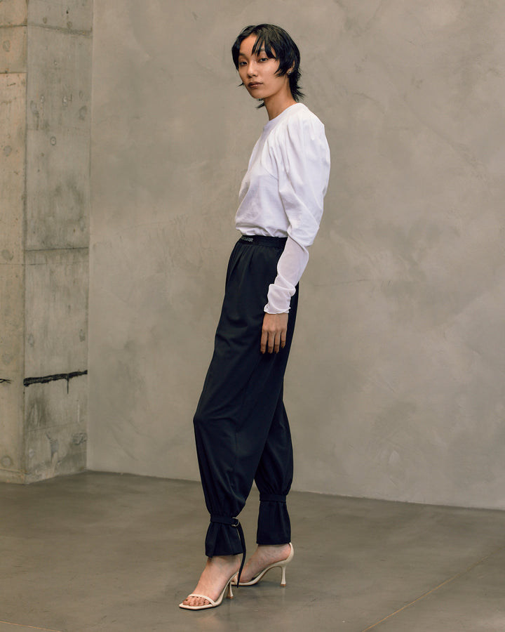 ANKLE BELT JERSEY PANTS
