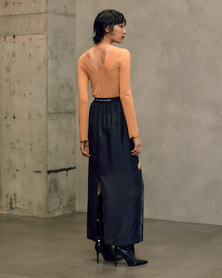 SHEER JERSEY TOPS(CASHMERE SILK MIX)