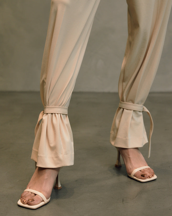 ANKLE BELT JERSEY PANTS