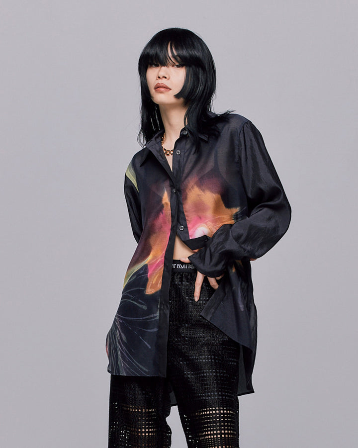 DRAWING HANABI SHEER SHIRT