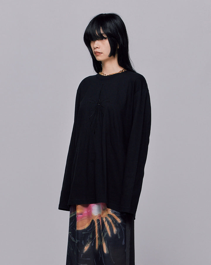 DRAWING HANABI EMBROIDERY T-SHIRT