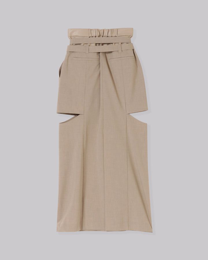 T/R LAYERED NOTCH TIGHT LONG SKIRT