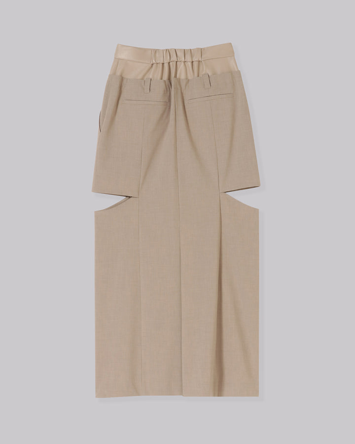 T/R LAYERED NOTCH TIGHT LONG SKIRT