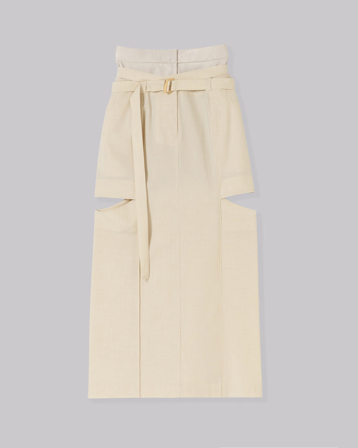 T/R LAYERED NOTCH TIGHT LONG SKIRT