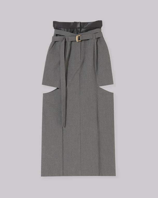 T/R LAYERED NOTCH TIGHT LONG SKIRT
