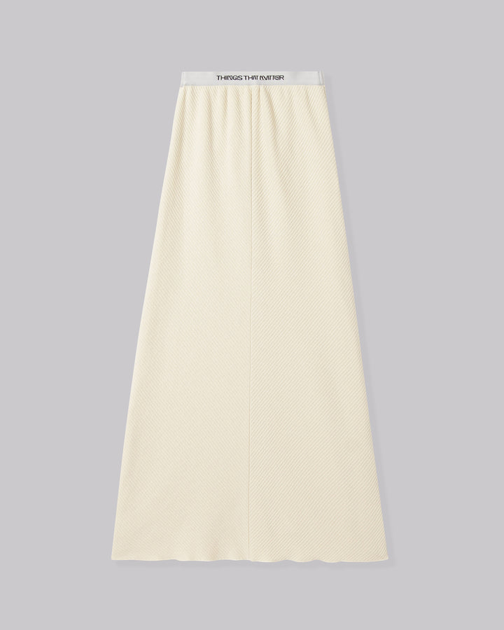 BOUCLE JERSEY MAXI FLARE SKIRT