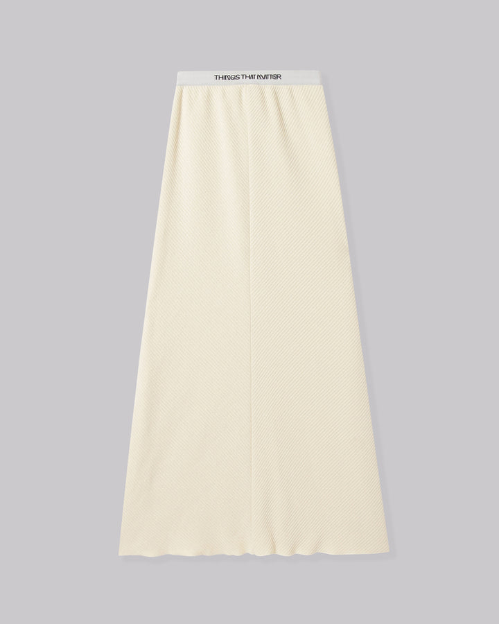 BOUCLE JERSEY MAXI FLARE SKIRT