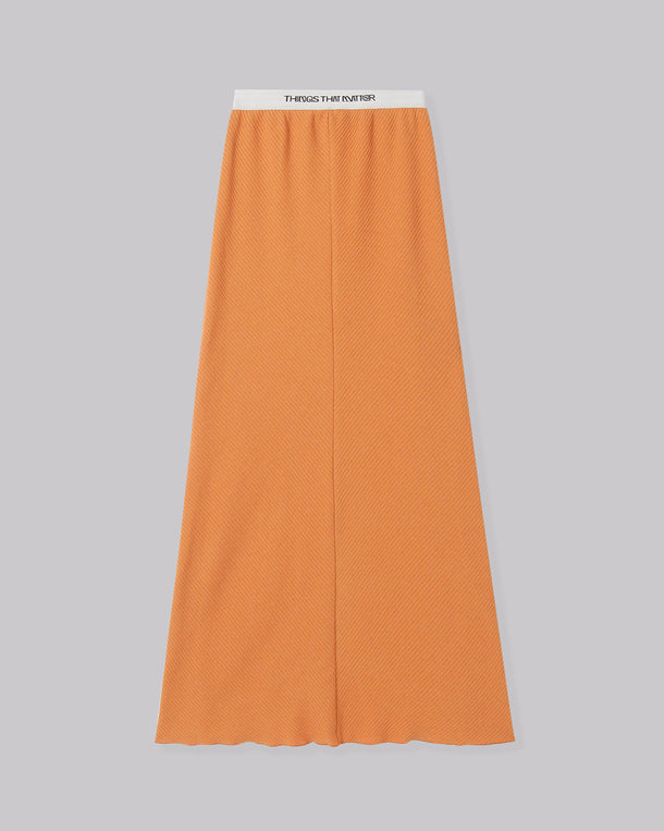 BOUCLE JERSEY MAXI FLARE SKIRT