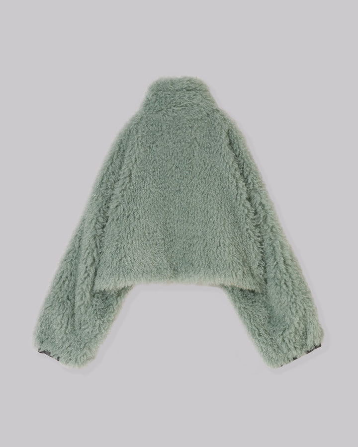 CRIMPED FUR CROPPED BLOUSON