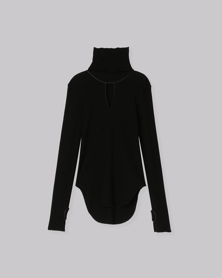 HIGH NECK NOTCH TERECO RIB TOPS
