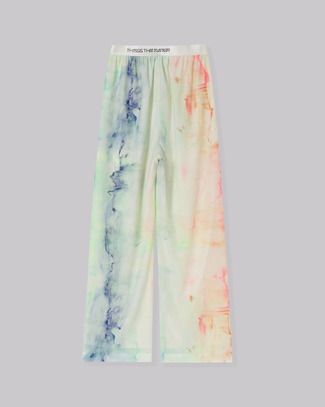 AHUM PRINT SHEER EASY PANTS