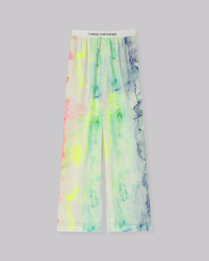 AHUM PRINT SHEER EASY PANTS