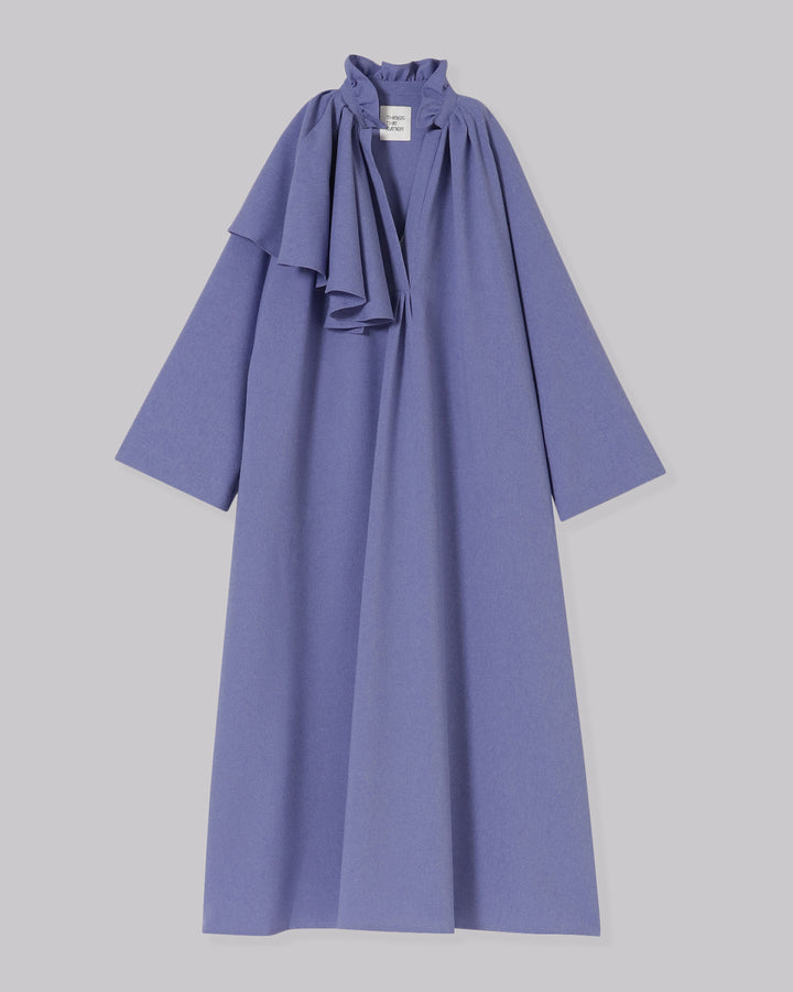 MELANGE ASYMMETRY FLARE MAXI  DRESS